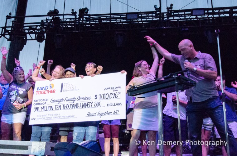 band together triangle family services check presentation